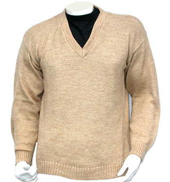 Alpaca Wool Sweater Mens Pullover Vneck