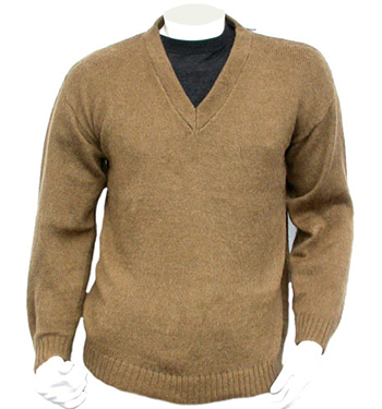 Alpaca Wool Sweater Mens Pullover Vneck