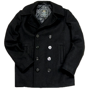 Mens Classic USN Wool Pea Coat