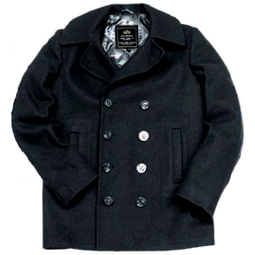 Mens Classic USN Wool Pea Coat