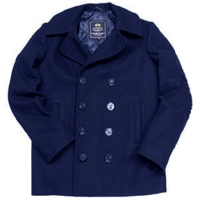 Mens Classic USN Wool Pea Coat