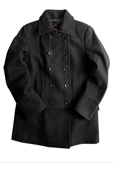 Womens Classic Wool Pea Coat