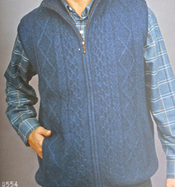 Mens Lined Vest Body Warmer Sweater