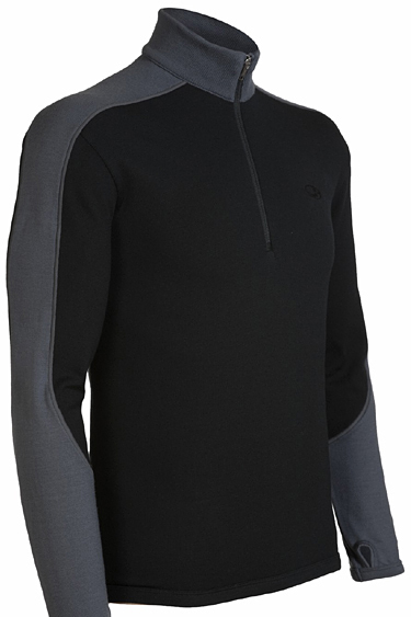 Icebreaker New Zealand Mens Merino Wool Mid Layer Qtr Zip Neck-Rock Zip