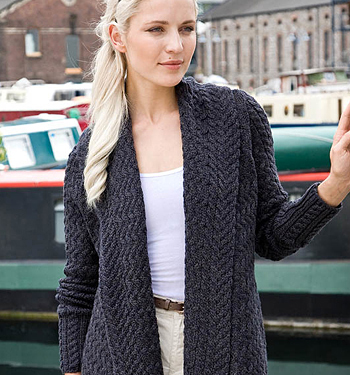 Waterfall Cardigan by by Irelands Eye Knitwear Womens Wool Sweater