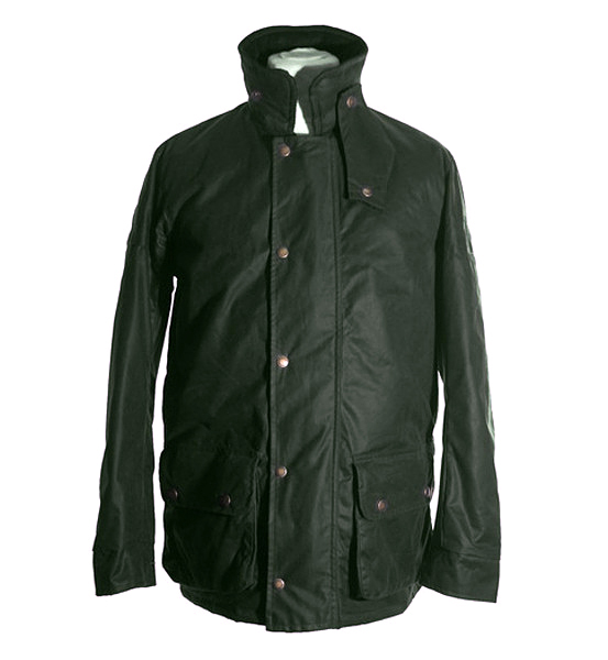 Mens Oxford Blue Waxed Cotton Field Jacket Rain Jacket Raincoat