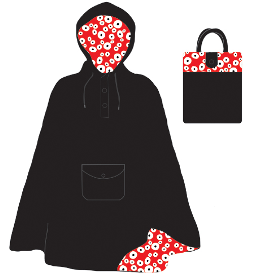 Tundara rain coat rain poncho/raincoat with Polka Dots