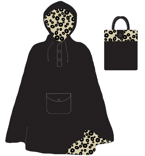 Tundara rain coat rain poncho/raincoat with Polka Dots